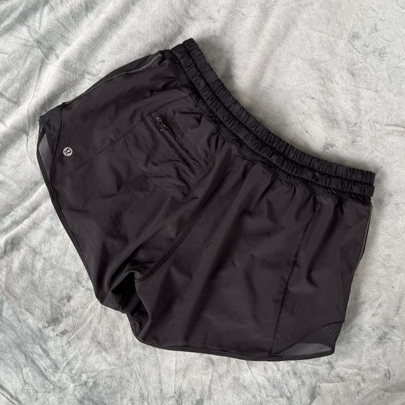 Lululemon | Lined Side Reflective Running Shorts | Size 6 | Black - Picture 3 of 9